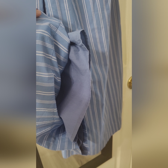 NWT AE Wide Leg Palazzo Stripped Pant. Lined w/Pockets Spring 25 Collection. - Picture 7 of 7